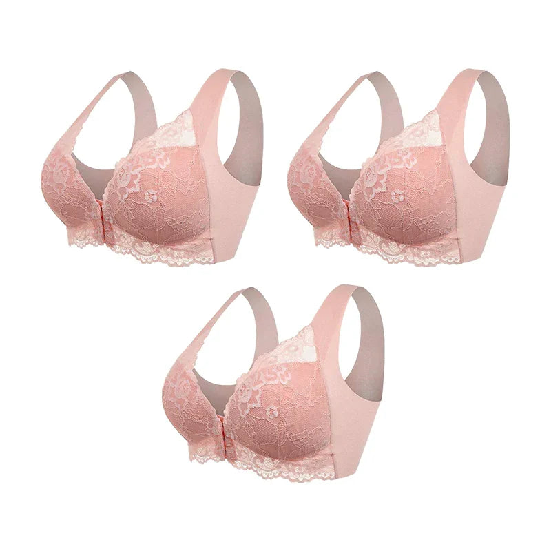 PAULINE I (PACK DE 3) Soutien-gorge Sans Fil Galbant Avec Fermeture Frontale