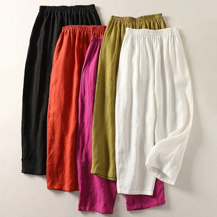 Charlotte — Pantalon fluide en coton et lin