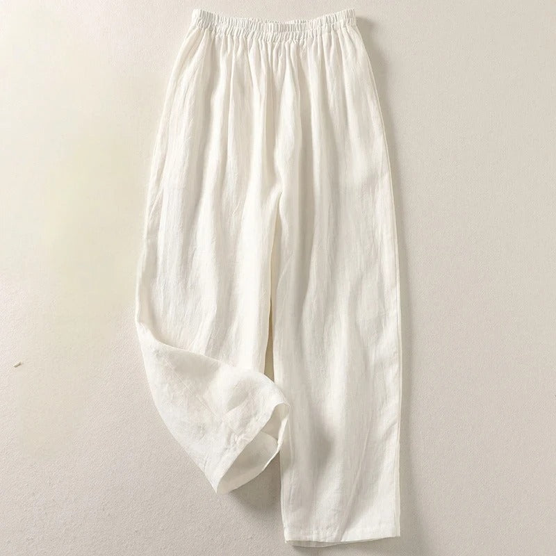 Charlotte — Pantalon fluide en coton et lin