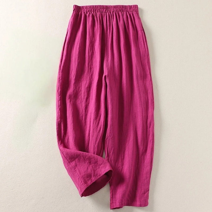 Charlotte — Pantalon fluide en coton et lin