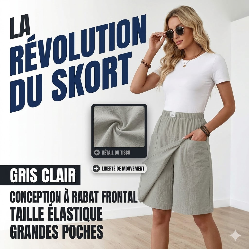 SOPHIE - Skort taille élastique poches liberté active