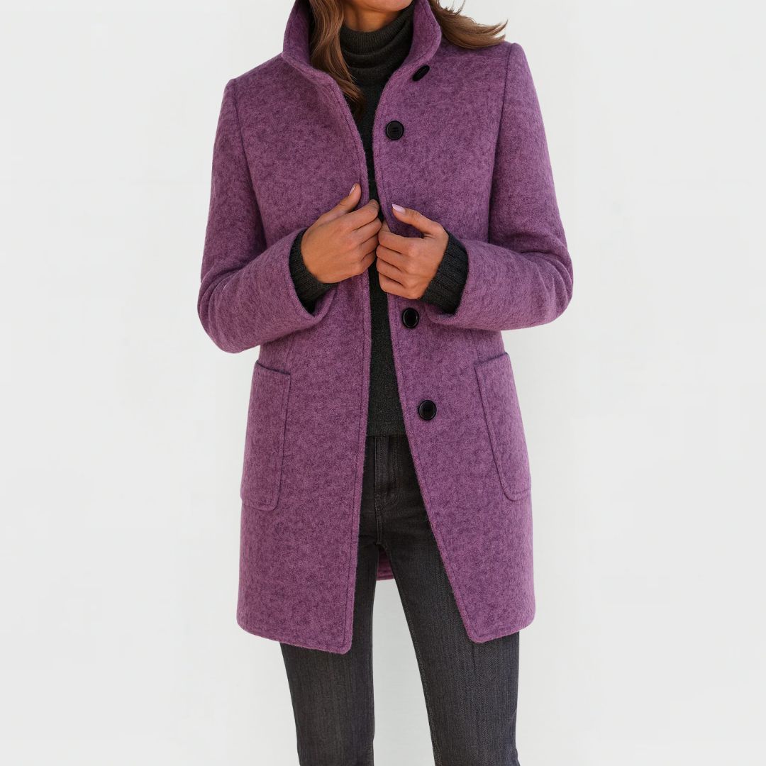 Juliette | Manteau en laine coupe midi