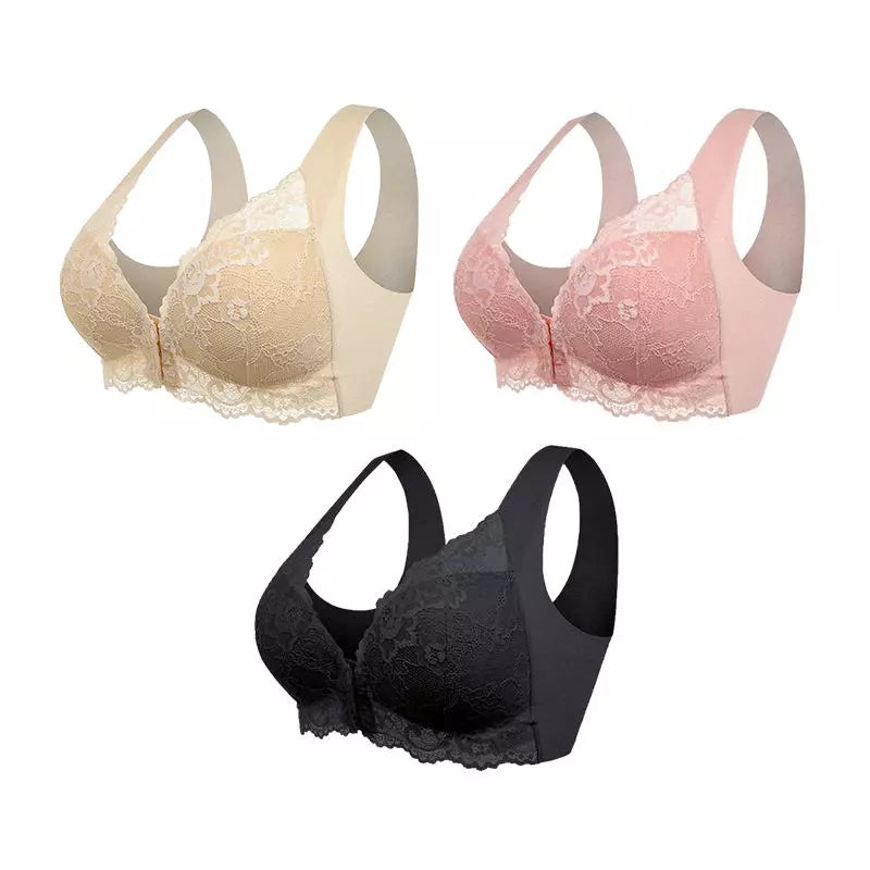 PAULINE I (PACK DE 3) Soutien-gorge Sans Fil Galbant Avec Fermeture Frontale