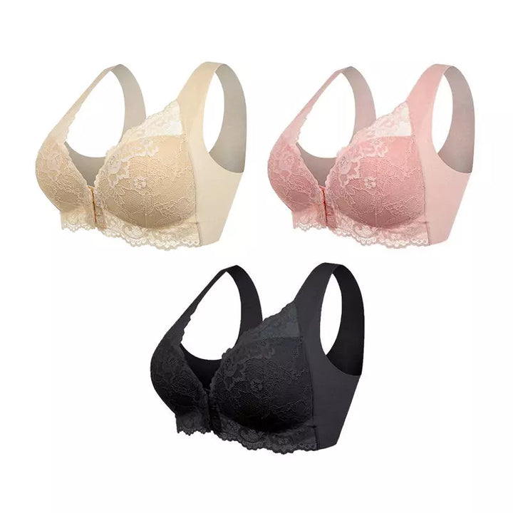 PAULINE I (PACK DE 3) Soutien-gorge Sans Fil Galbant Avec Fermeture Frontale