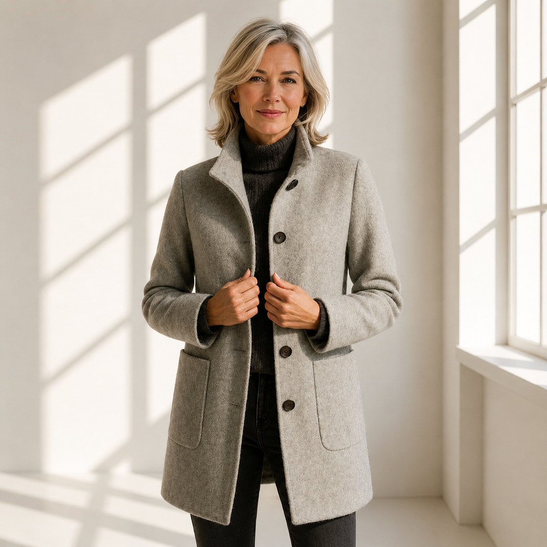 Juliette | Manteau en laine coupe midi