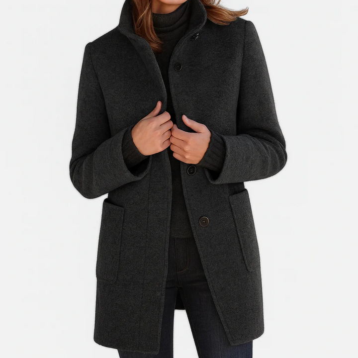 Juliette | Manteau en laine coupe midi