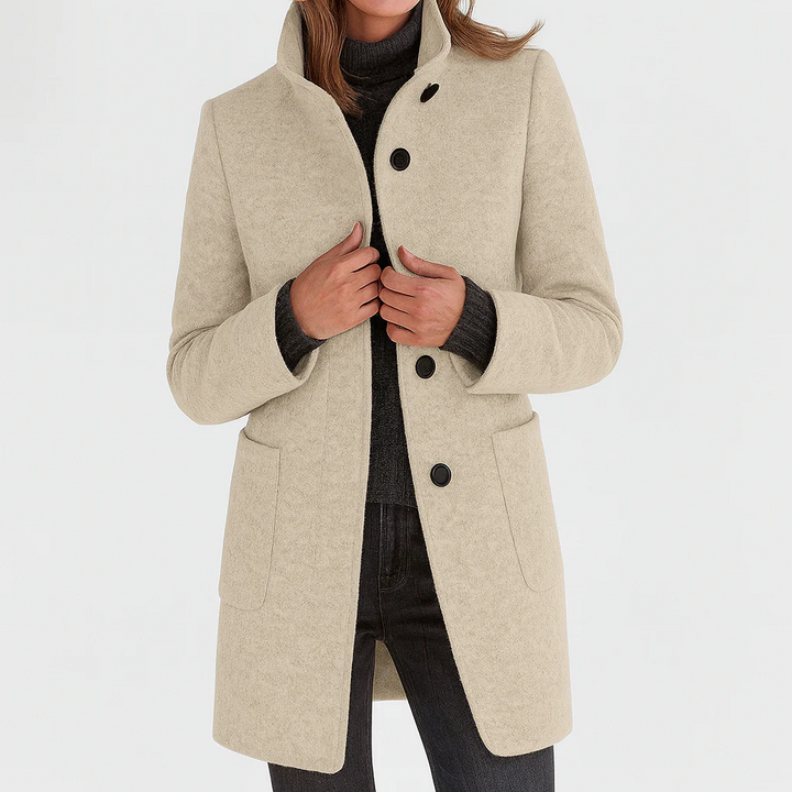 Juliette | Manteau en laine coupe midi