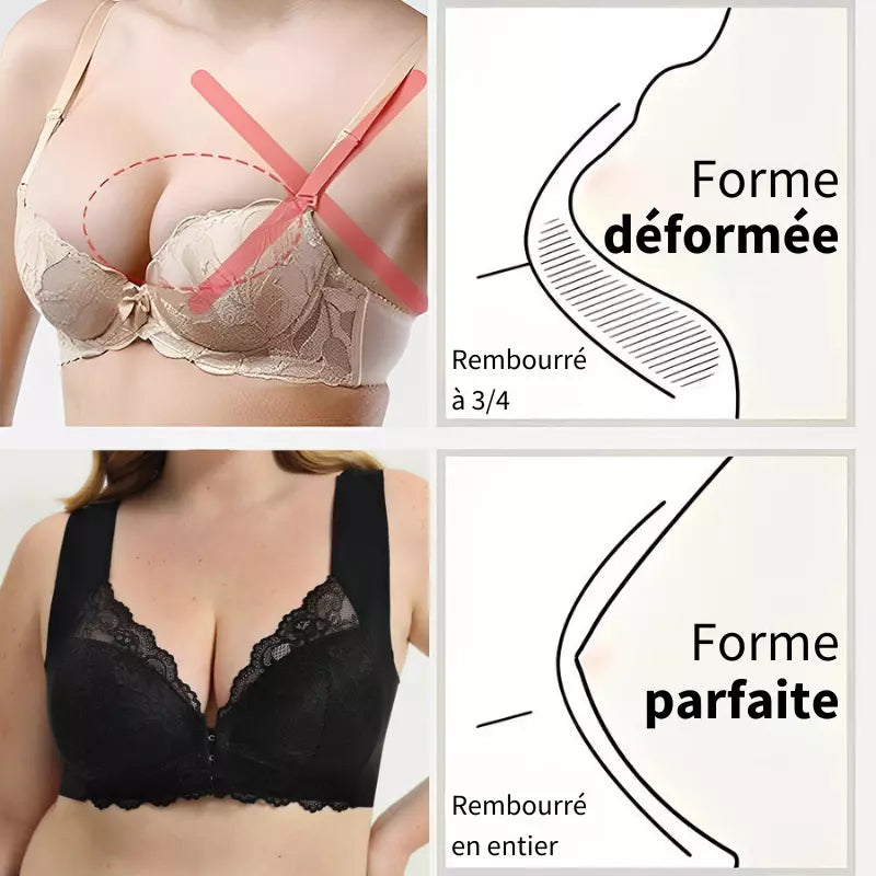 PAULINE I (PACK DE 3) Soutien-gorge Sans Fil Galbant Avec Fermeture Frontale